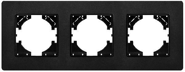 Рамка алюминиевая FRM-AKIRY-SFAL-3-BK (Arlight, -)