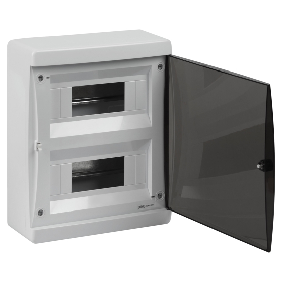 Щит распределительный навесной ЩРН-П-18 IP41 Пластиковый Белый Прозрачная дверь COMFORT ЭРА