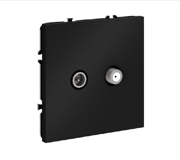 Розетка ТВ+SAT Оконечная В Рамку  Одинарная  Черный матовый IP30 VOLTUM