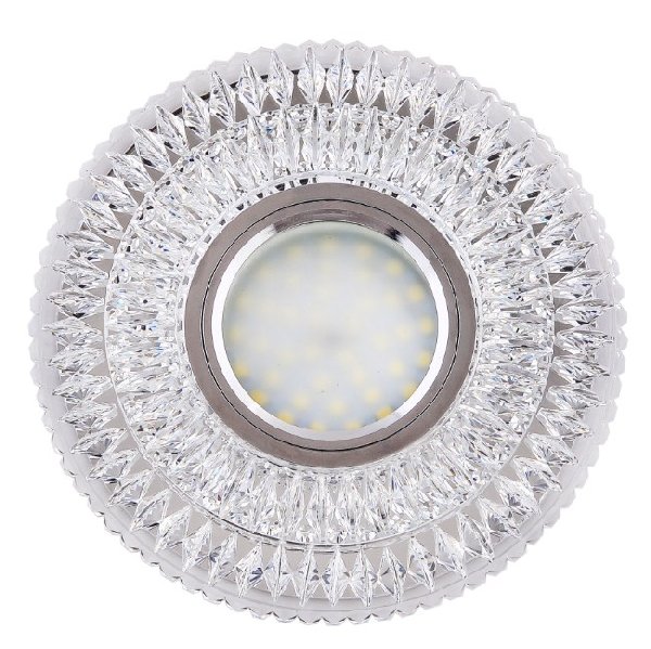 Светильник Точечный ДекорСтекло MR16+LED 1х50Вт GU5.3  Прозрачный D125х35мм  IP20 K1650 LBT