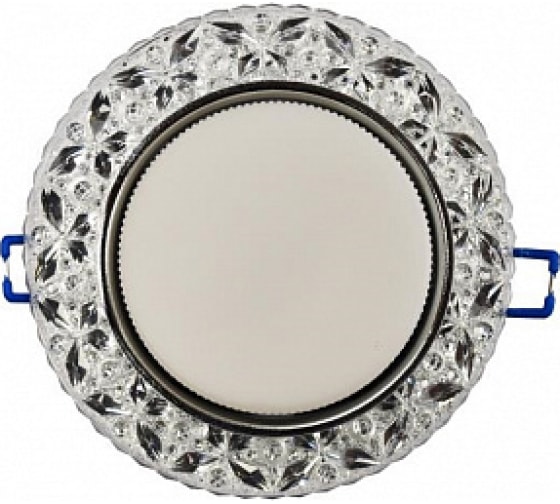 Светильник Точечный ДекорСтекло GX53+LED Черная бабочка D120х10мм  IP20 GCL-GX53-H38-BL-1 GENERAL
