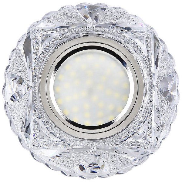 Светильник Точечный ДекорСтекло MR16+LED 1х50Вт GU5.3  Прозрачный D95х25мм  IP20 K1123L LBT