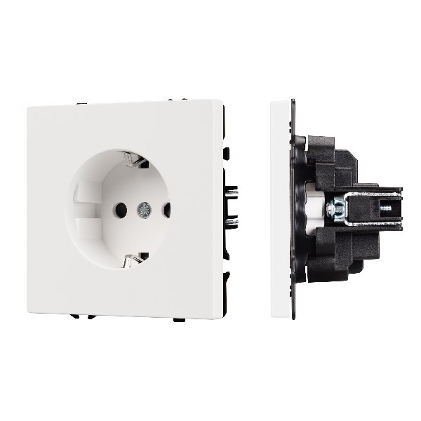 Механизм электрической розетки SCT-NOBE-MEU1-SFPL-WH (230V, 16A) (Arlight, Белый кварц)