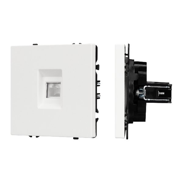 Механизм компьютерной розетки SCT-NOBE-MPC1-SFPL-WH (RJ-45, CAT6) (Arlight, Белый кварц)