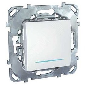 Переключатель В Рамку Одноклавишный С Подсветкой Белый IP20 10А 250В UNICA SE
