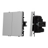 Механизм выключателя двухклавишный перекрёстный SWT-NOBE-MKX2-SFPL-IS (230V, 10A) (Arlight, Никель)
