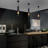 Светильник Подвесной Цилиндр MR16+LED4200K 1х50Вт GU10 Черный-Золото D55х350мм IP20 DLN001 ES