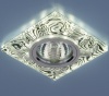 Светильник Точечный ДекорСтекло MR16+LED 1х50Вт Белый 90х90мм  IP20 8361 WH/BK ES