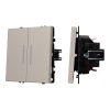 Механизм выключателя двухклавишный проходной LED SWT-NOBE-MKP2-SFPL-L-CA (230V, 10A) (Arlight, Кашем