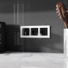 Розетка В Рамку  Одинарная С Заземлением+Шторки Черный акрил IP31 16А 250В Универс Werkel