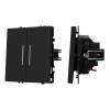Механизм выключателя двухклавишный непроходной LED SWT-NOBE-MK02-SFPL-L-BK (230V, 10A) (Arlight, Чер