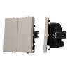 Механизм выключателя двухклавишный перекрёстный SWT-NOBE-MKX2-SFPL-CA (230V, 10A) (Arlight, Кашемир)