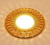 Светильник Точечный ДекорСтекло MR16+LED 1х50Вт GU5.3  Персиковый 95х95х25мм  IP20 K1117L LBT