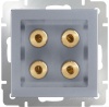 Акустическая розетка серебряный IP20   Универс Werkel