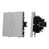 Механизм звонкового выключателя двухклавишный LED SWT-NOBE-MKR2-SFPL-L-IS (230V, 10A) (Arlight, Нике