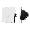 Механизм звонкового выключателя двухклавишный LED SWT-NOBE-MKR2-SFPL-L-WH (230V, 10A) (Arlight, Белы