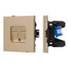 Механизм компьютерной розетки двойной SCT-TENDO-MPC2-SFPL-GD (RJ-45, CAT6) (Arlight, Матовый песочны