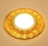 Светильник Точечный ДекорСтекло MR16+LED 1х50Вт GU5.3  Желтый 95х95х25мм  IP20 K1106L LBT
