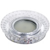 Светильник Точечный ДекорСтекло MR16+LED 1х50Вт GU5.3  Серебро D105х35мм  IP20 Y1574L LBT