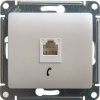 Розетка телефонная RJ-11 В Рамку Одинарная  Перламутр IP20   GLOSSA Schneider Electric