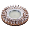 Светильник Точечный ДекорСтекло MR16+LED 1х50Вт GU5.3  Коричневый D95х25мм  IP20 D1012L LBT