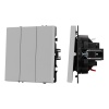 Механизм выключателя трехклавишный непроходной SWT-NOBE-MK03-SFPL-IS (230V, 10A) (Arlight, Никель)