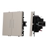 Механизм выключателя двухклавишный непроходной LED SWT-NOBE-MK02-SFPL-L-CA (230V, 10A) (Arlight, Каш