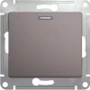 Переключатель В Рамку Одноклавишный С Подсветкой Платина IP20 10А 250В GLOSSA SE