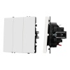 Механизм выключателя трехклавишный непроходной SWT-NOBE-MK03-SFPL-WH (230V, 10A) (Arlight, Белый ква