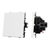 Механизм выключателя одноклавишный проходной SWT-NOBE-MKP1-SFPL-WH (230V, 10A) (Arlight, Белый кварц