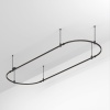 Основание ART-APRIORI-OVAL-ROD-400-3000x1000 (BK) (Arlight, IP20 Металл, 3 года)