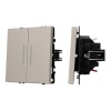 Механизм звонкового выключателя двухклавишный LED SWT-NOBE-MKR2-SFPL-L-CA (230V, 10A) (Arlight, Каше