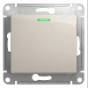 Выключатель В Рамку Одноклавишный С Подсветкой Молочный IP20 10А 250В GLOSSA SE