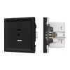 Механизм USB розетки SCT-TENDO-MUAC-SFPL-BK (5V, 3A, QC3) (Arlight, Матовый черный)