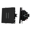 Механизм выключателя двухклавишный проходной LED SWT-NOBE-MKP2-SFPL-L-BK (230V, 10A) (Arlight, Черны