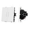 Механизм выключателя двухклавишный непроходной LED SWT-NOBE-MK02-SFPL-L-WH (230V, 10A) (Arlight, Бел